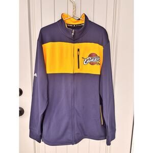 Cleveland Cavaliers Jacket Mens XL Blue Long Sleeve Full Zip NBA Adidas